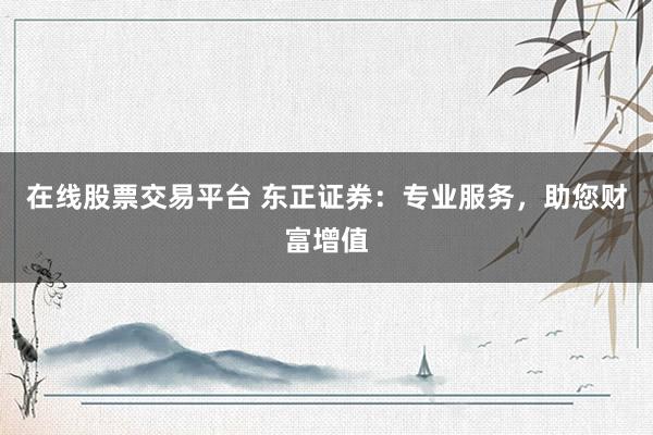 在线股票交易平台 东正证券：专业服务，助您财富增值