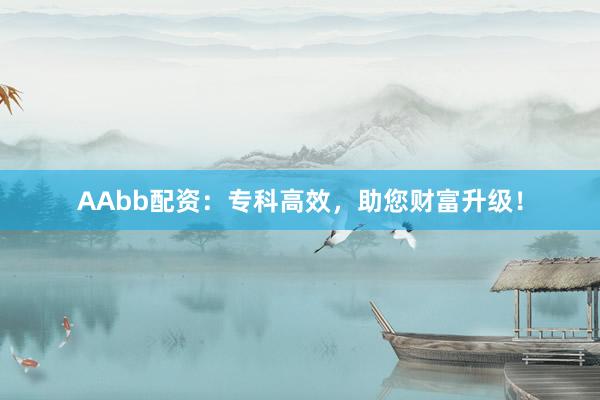 AAbb配资：专科高效，助您财富升级！
