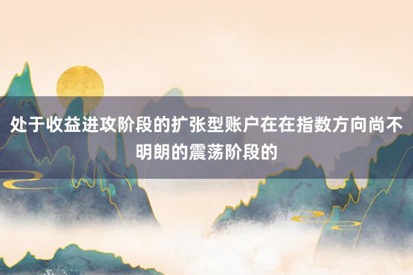 处于收益进攻阶段的扩张型账户在在指数方向尚不明朗的震荡阶段的