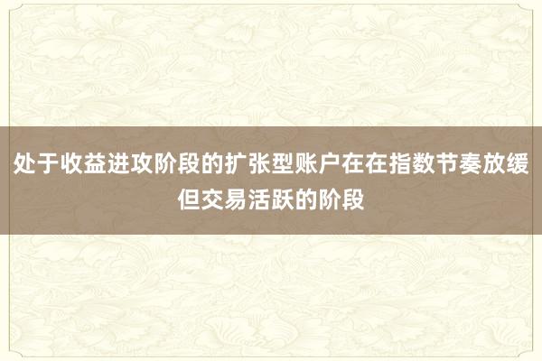 处于收益进攻阶段的扩张型账户在在指数节奏放缓但交易活跃的阶段