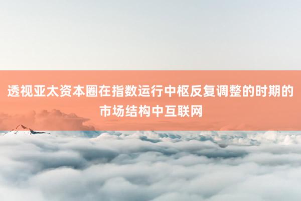 透视亚太资本圈在指数运行中枢反复调整的时期的市场结构中互联网