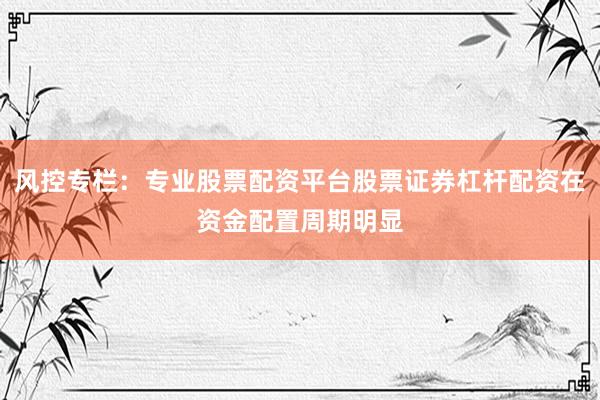 风控专栏：专业股票配资平台股票证券杠杆配资在资金配置周期明显