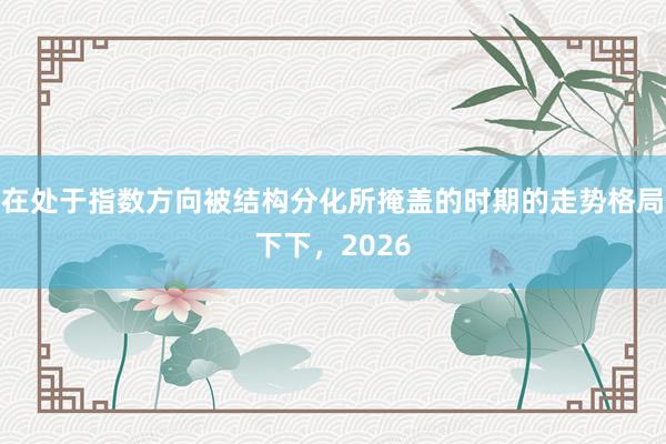 在处于指数方向被结构分化所掩盖的时期的走势格局下下，2026