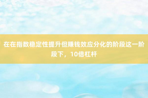 在在指数稳定性提升但赚钱效应分化的阶段这一阶段下，10倍杠杆
