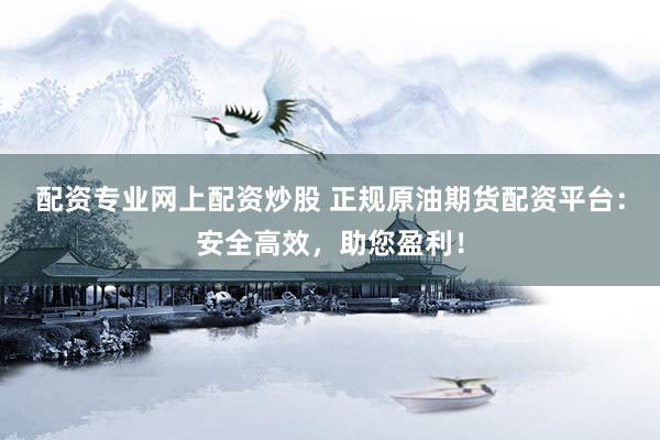 配资专业网上配资炒股 正规原油期货配资平台：安全高效，助您盈利！