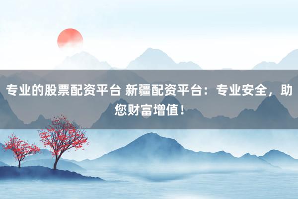 专业的股票配资平台 新疆配资平台：专业安全，助您财富增值！